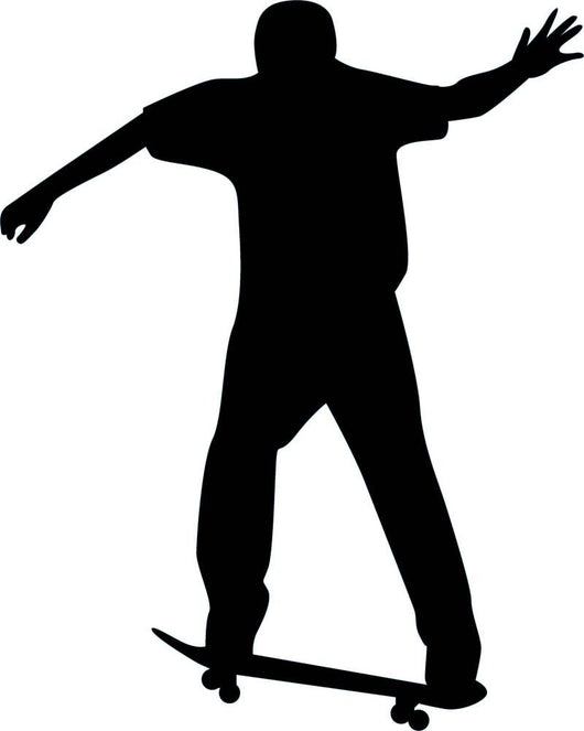 Skate Boarding Silhouette Wall Decal
