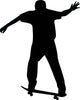 Skate Boarding Silhouette Wall Decal