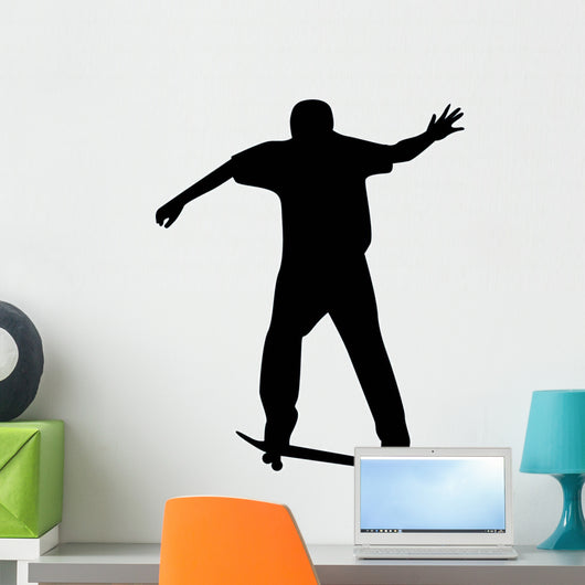 Skate Boarding Silhouette Wall Decal