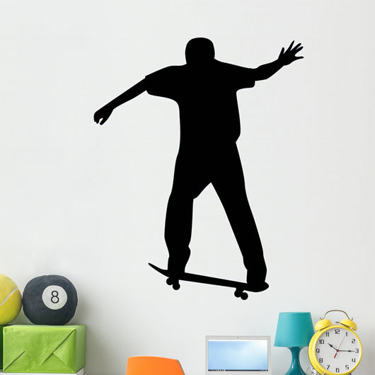 Skate Boarding Silhouette Wall Decal