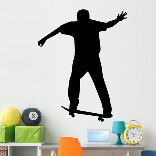Skate Boarding Silhouette Wall Decal