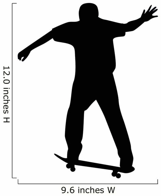 Skate Boarding Silhouette Wall Decal