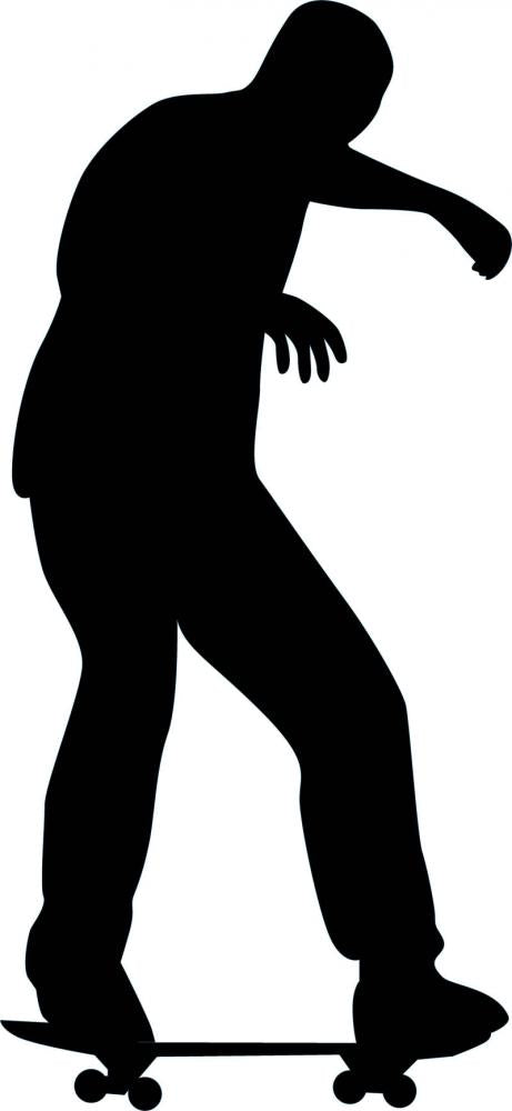 Skate Boarding Silhouette Wall Decal