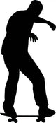 Skate Boarding Silhouette Wall Decal