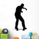 Skate Boarding Silhouette Wall Decal