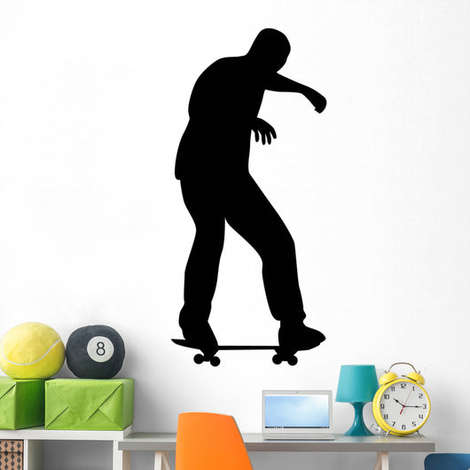 Skate Boarding Silhouette Wall Decal