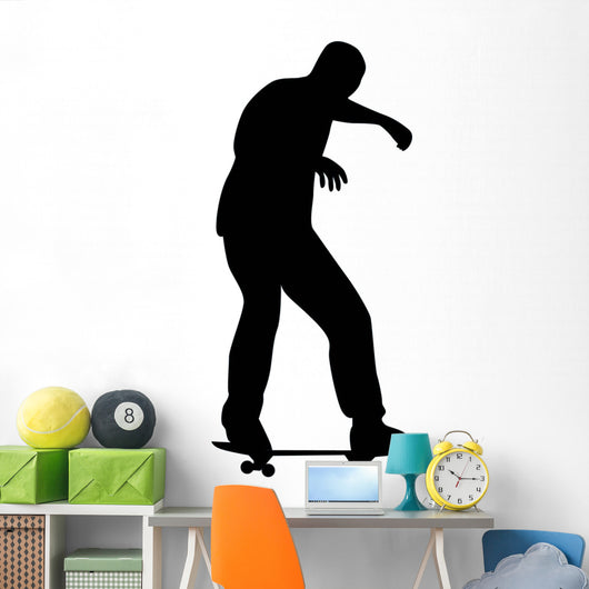 Skate Boarding Silhouette Wall Decal
