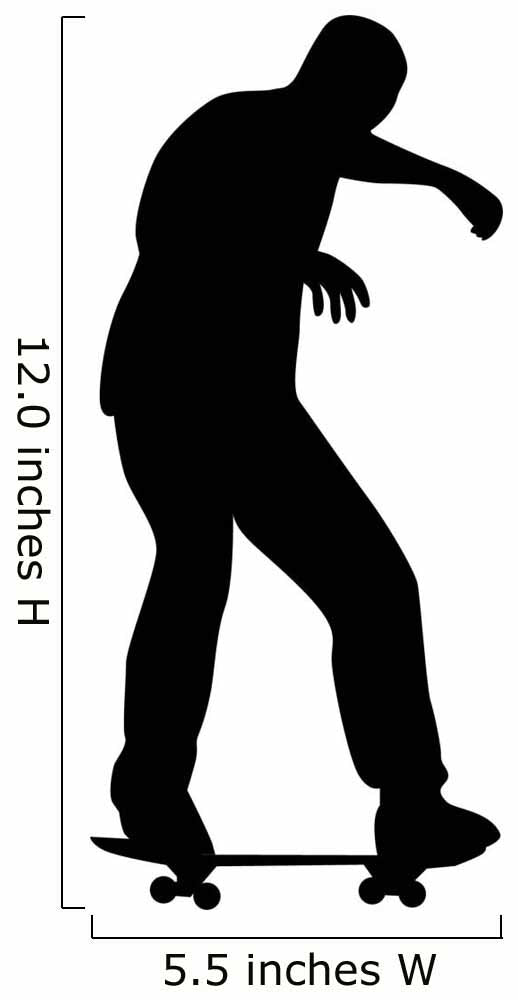 Skate Boarding Silhouette Wall Decal