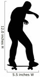 Skate Boarding Silhouette Wall Decal
