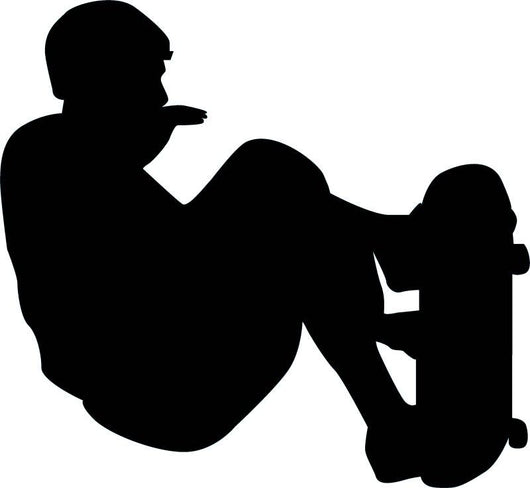 Skate Boarding Silhouette Wall Decal
