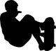 Skate Boarding Silhouette Wall Decal