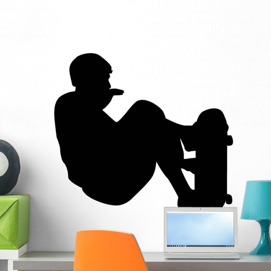 Skate Boarding Silhouette Wall Decal