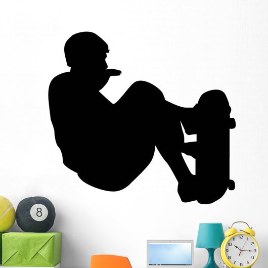 Skate Boarding Silhouette Wall Decal
