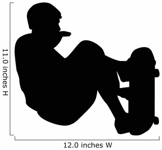 Skate Boarding Silhouette Wall Decal