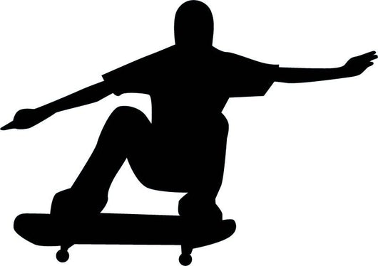 Skate Boarding Silhouette Wall Decal