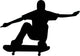 Skate Boarding Silhouette Wall Decal