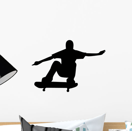 Skate Boarding Silhouette Wall Decal