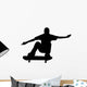 Skate Boarding Silhouette Wall Decal