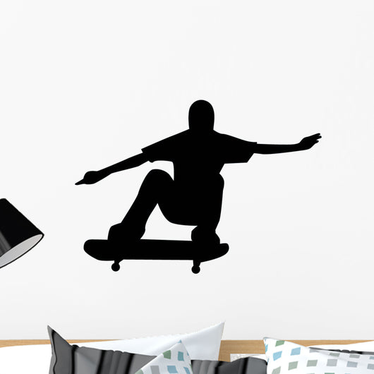 Skate Boarding Silhouette Wall Decal