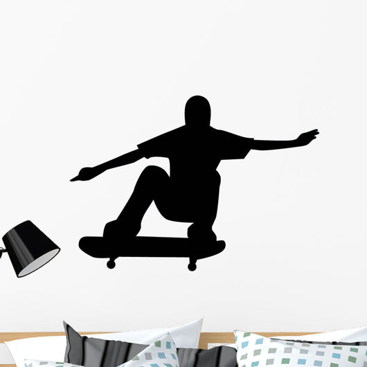 Skate Boarding Silhouette Wall Decal