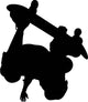 Skate Boarding Silhouette Wall Decal