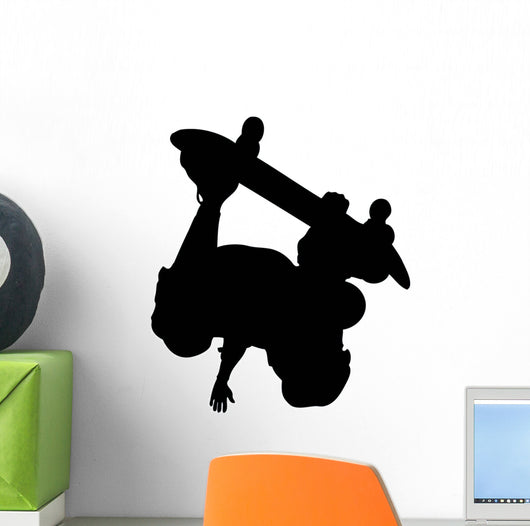 Skate Boarding Silhouette Wall Decal