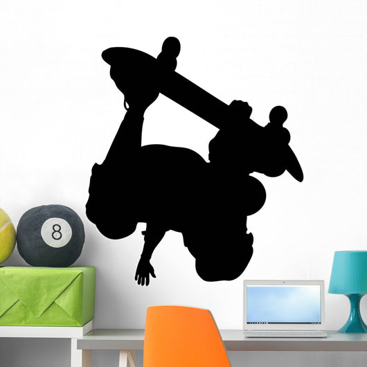 Skate Boarding Silhouette Wall Decal