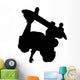Skate Boarding Silhouette Wall Decal