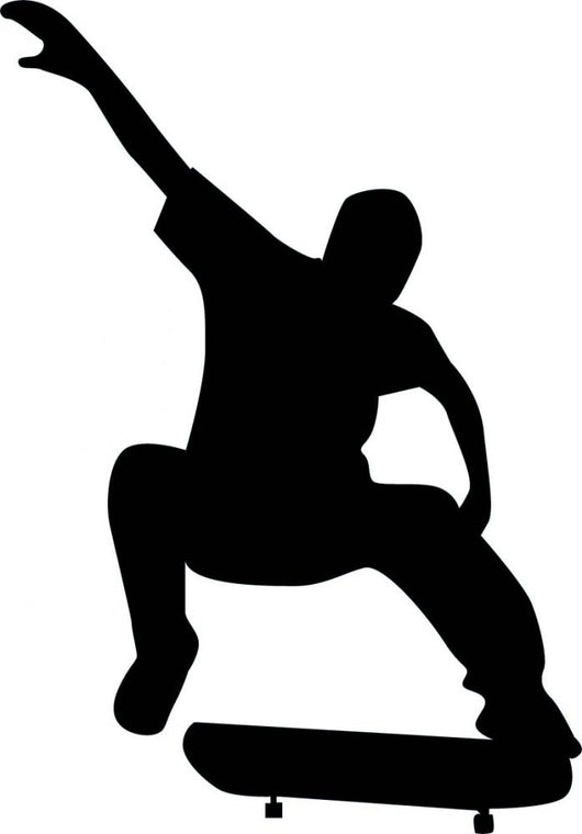 Skate Boarding Silhouette Wall Decal