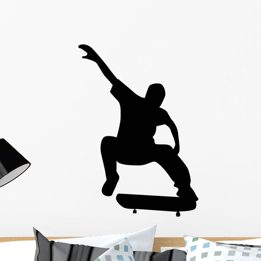 Skate Boarding Silhouette Wall Decal