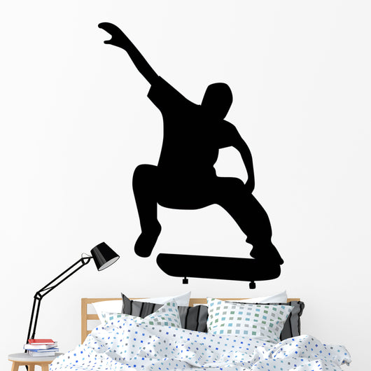 Skate Boarding Silhouette Wall Decal