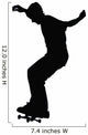 Skateboarding Silhouette Wall Decal