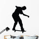 Skateboarding Silhouette Wall Decal