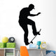 Skateboarding Silhouette Wall Decal