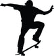 Skateboarding Silhouette Wall Decal