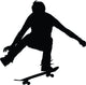 Skateboarding Silhouette Wall Decal