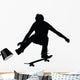 Skateboarding Silhouette Wall Decal