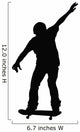 Skateboarding Silhouette Wall Decal
