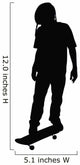 Skateboarding Silhouette Wall Decal