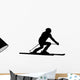 Skiing Silhouette Wall Decal