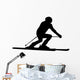 Skiing Silhouette Wall Decal