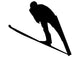 Skiing Silhouette Wall Decal