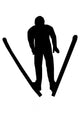 Skiing Silhouette Wall Decal