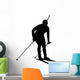 Skiing Silhouette Wall Decal
