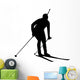 Skiing Silhouette Wall Decal