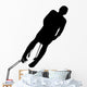 Skiing Silhouette Wall Decal