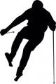 Skiing Silhouette Wall Decal