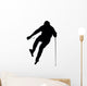 Skiing Silhouette Wall Decal