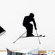Skiing Silhouette Wall Decal