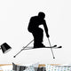 Skiing Silhouette Wall Decal